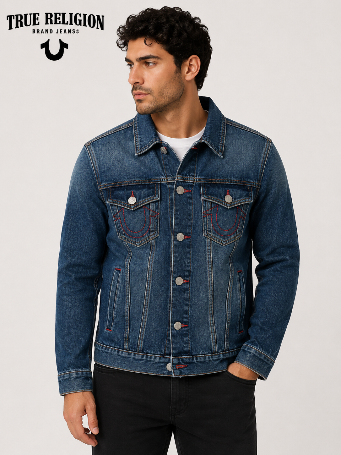 Chamarra de mezclilla para caballero TRUE RELIGION